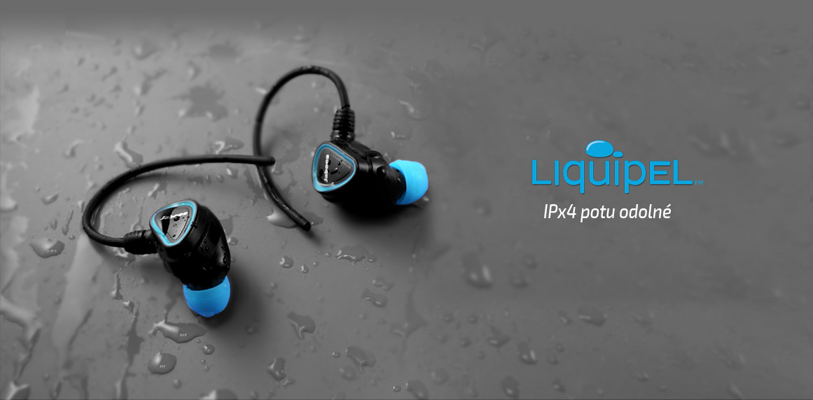 Bluetooth sluchátka Jabees Shield jsou potu a vodě odolná, splňují normu IPx4.